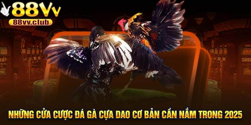 Những cửa cược đá gà cựa dao cơ bản cần nắm trong 2025